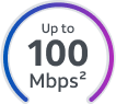 Up to 100Mbps