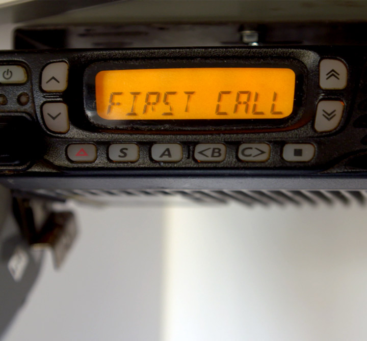 First Call Ambulance dispatch screen.