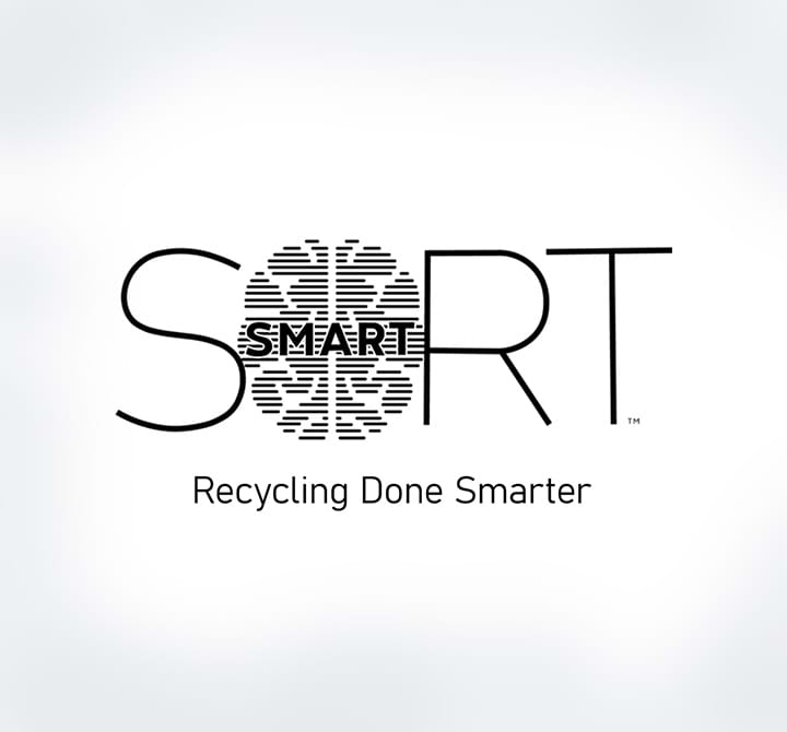 SmartSort smart recycling, image of company logo and trademark "recycling done smarter"