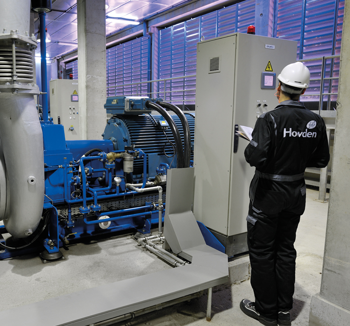 Howden employee working on machinery.