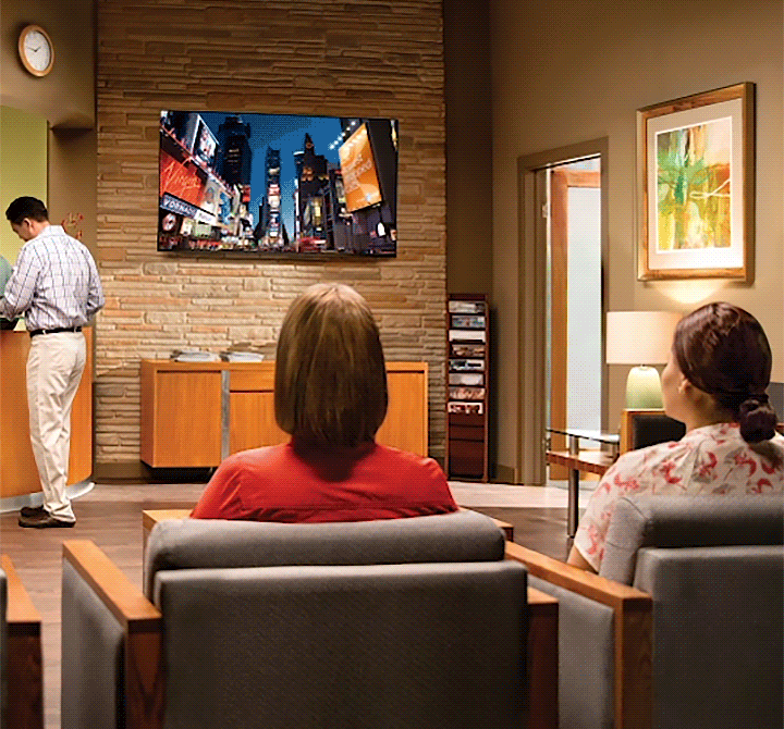 AT&T Digital Signage in waiting room.