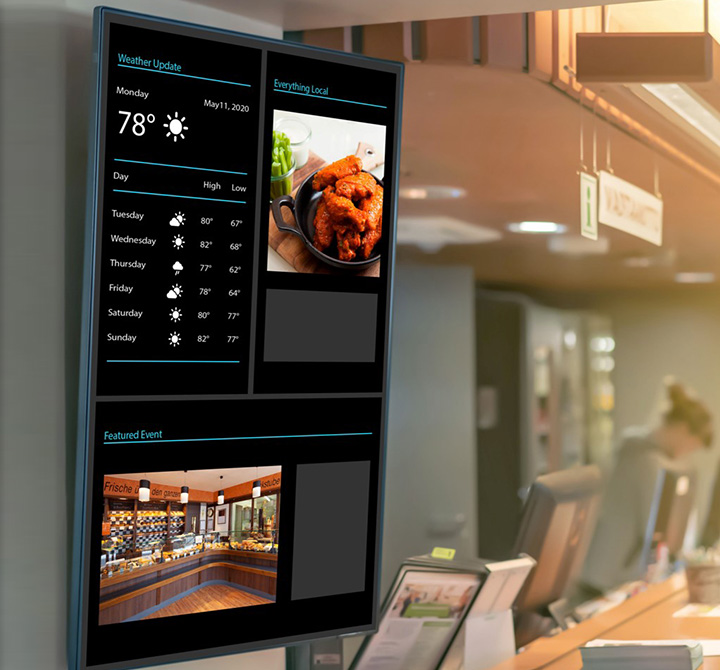 AT&T Digital Signage Solution in lobby.