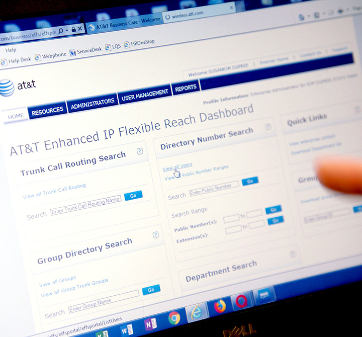 AT&T Enhanced IP Flexible Reach dashboard 