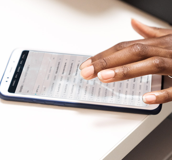 Touch to call with hand on a cell phone