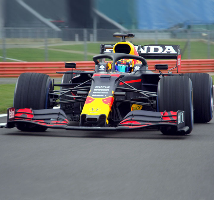 Red Bull Honda race car on a track