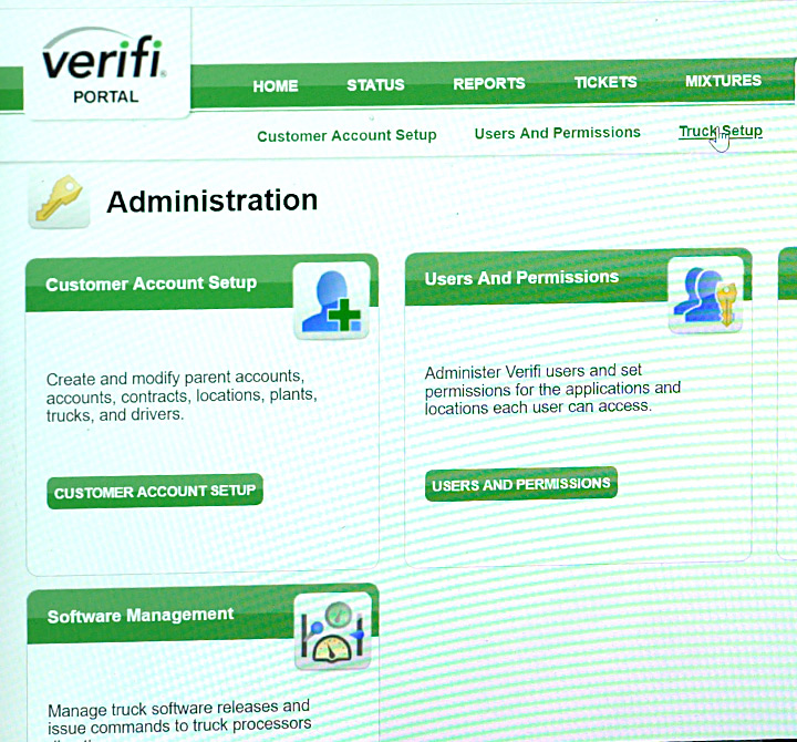 GCP applied technologies management software interface on desktop