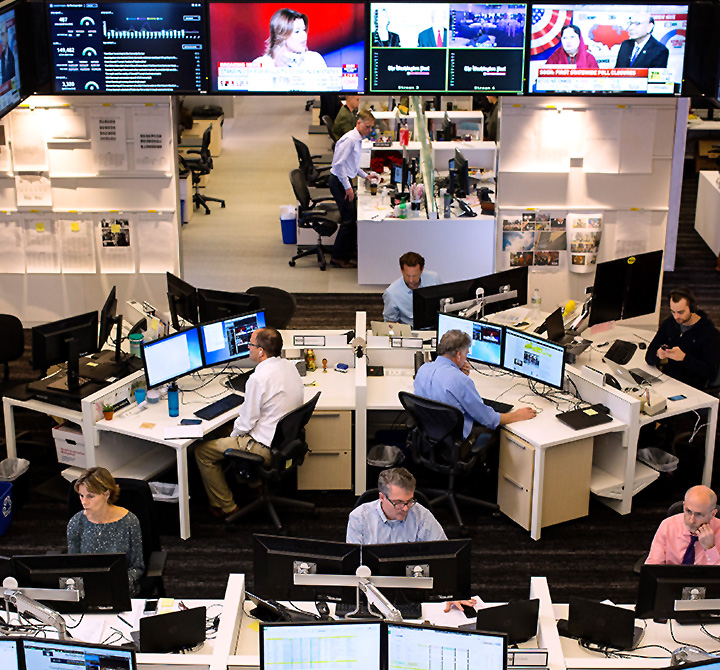 Bullpen of the Washington Post news room