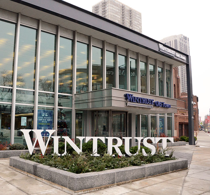 Wintrust Bank Old Town building - a full service branch located in the Lincoln Park area of Chicago, Illinois.