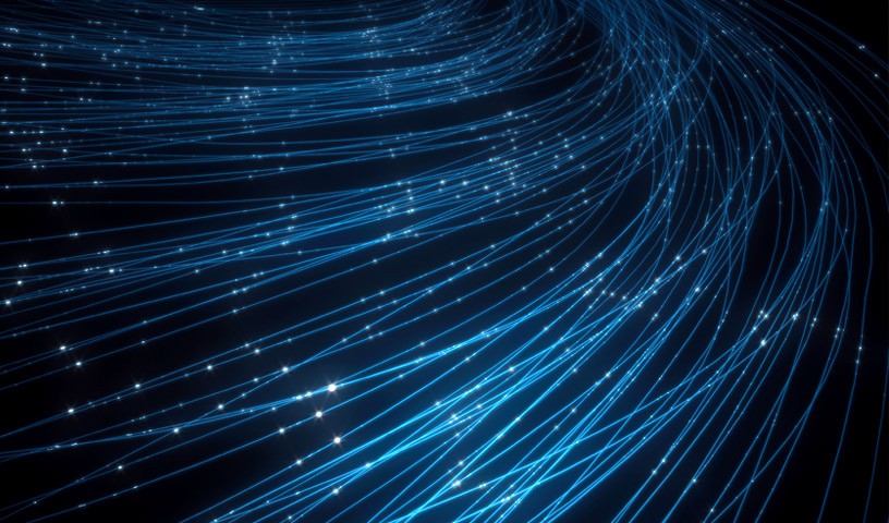 Image of artificial intelligence data flowing