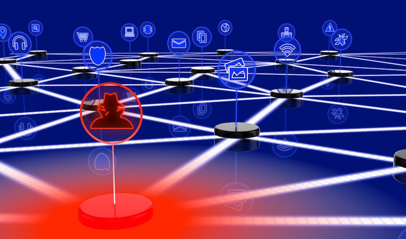 Network of internet of things attacked by a hacker on one node