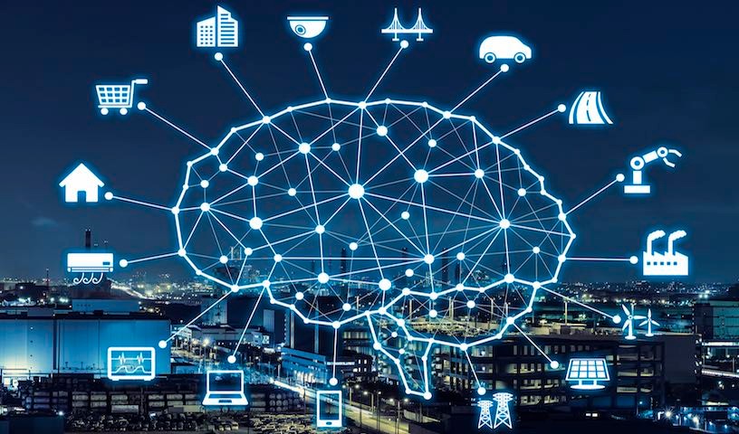 AI concept. Artificial Intelligence and various industries.
