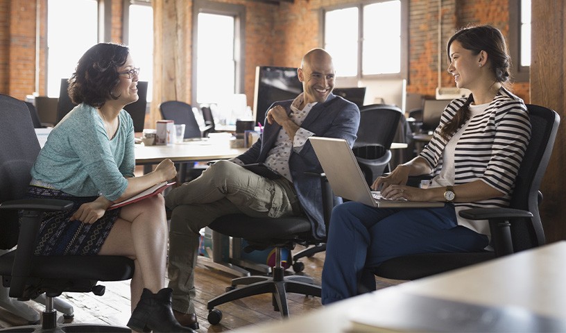 People having a meeting