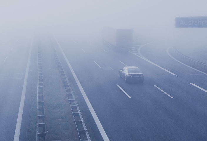 Vehicles travelling in fog