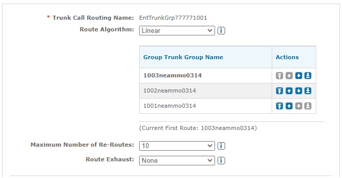 About Trunk Call Routing.