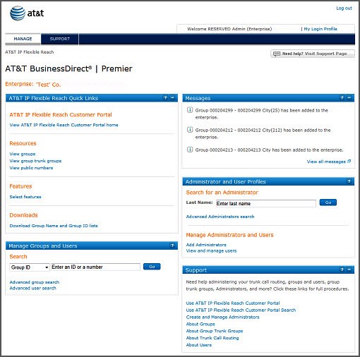 The Premier home page.