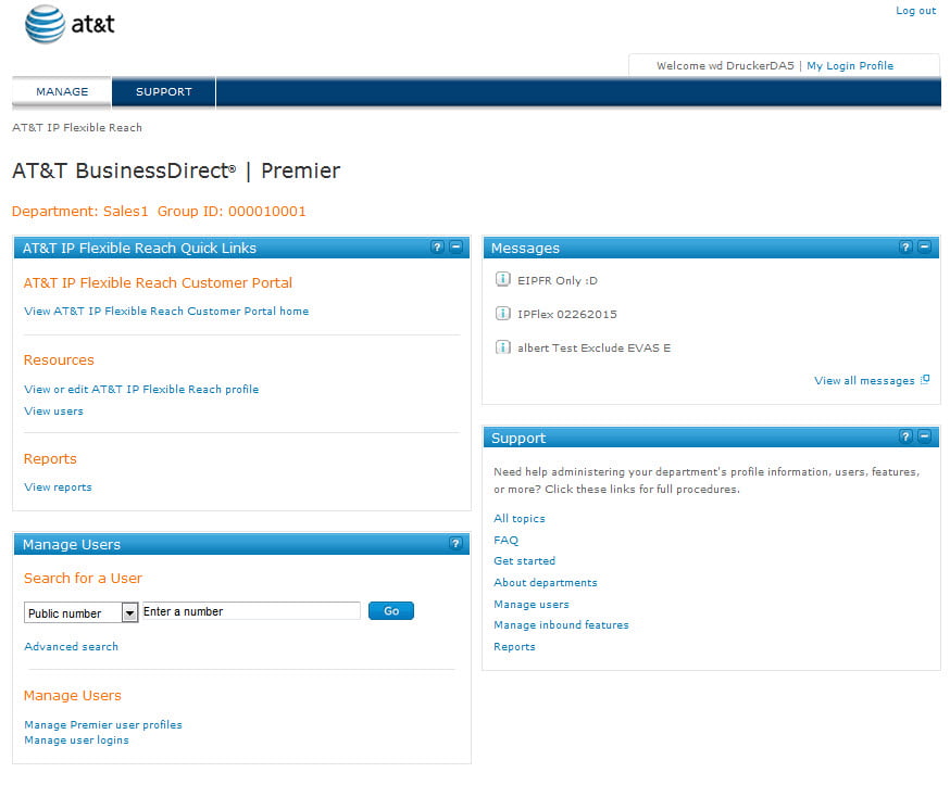 The Premier home page.