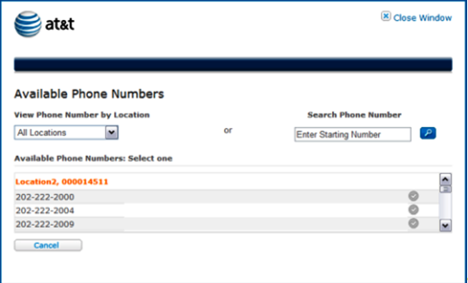 Available Phone Numbers